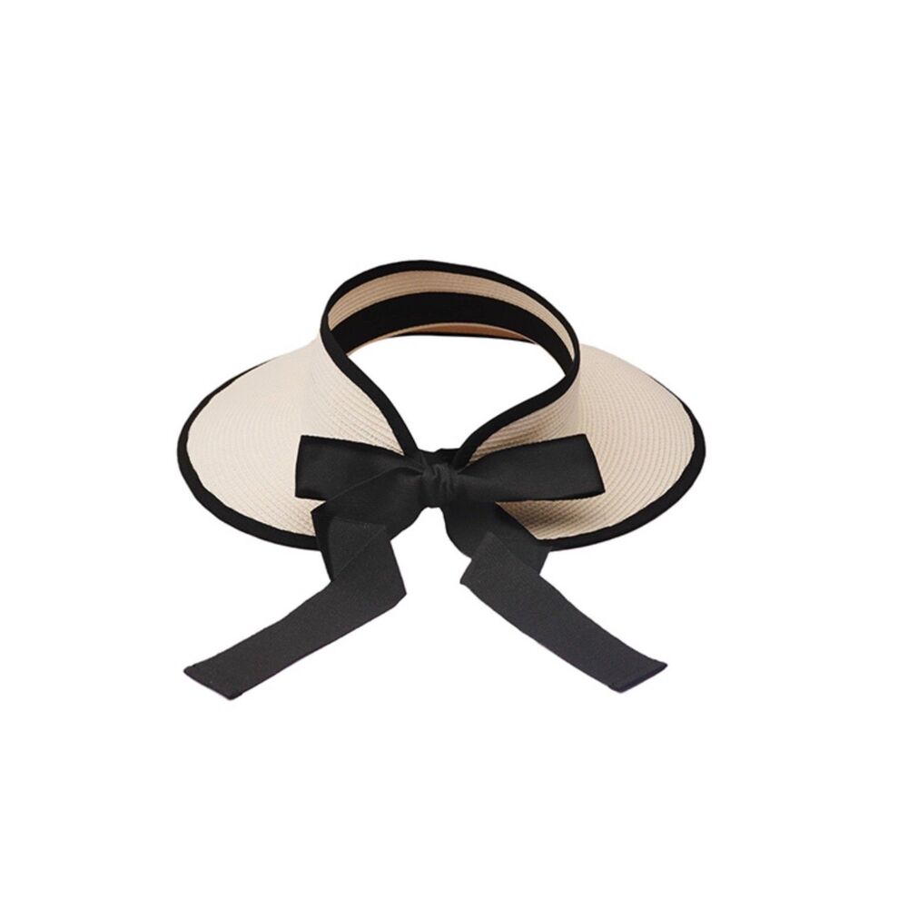 Joywant Lisa Hat Ivory Black One Size Wide Brim Sun Hat NIB